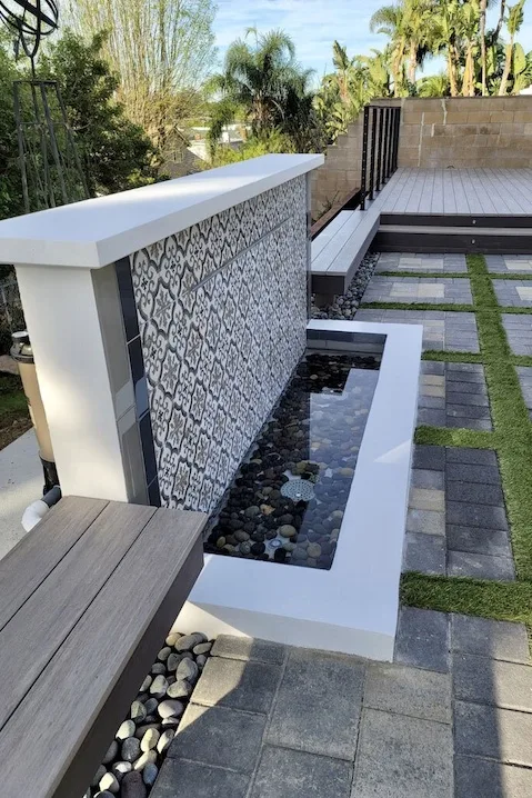 Hardscape installation by MG Construction & Decks
