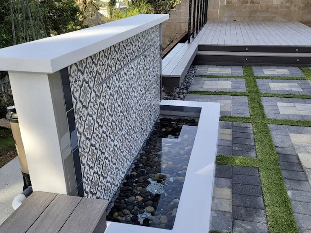 Hardscape installation by MG Construction & Decks